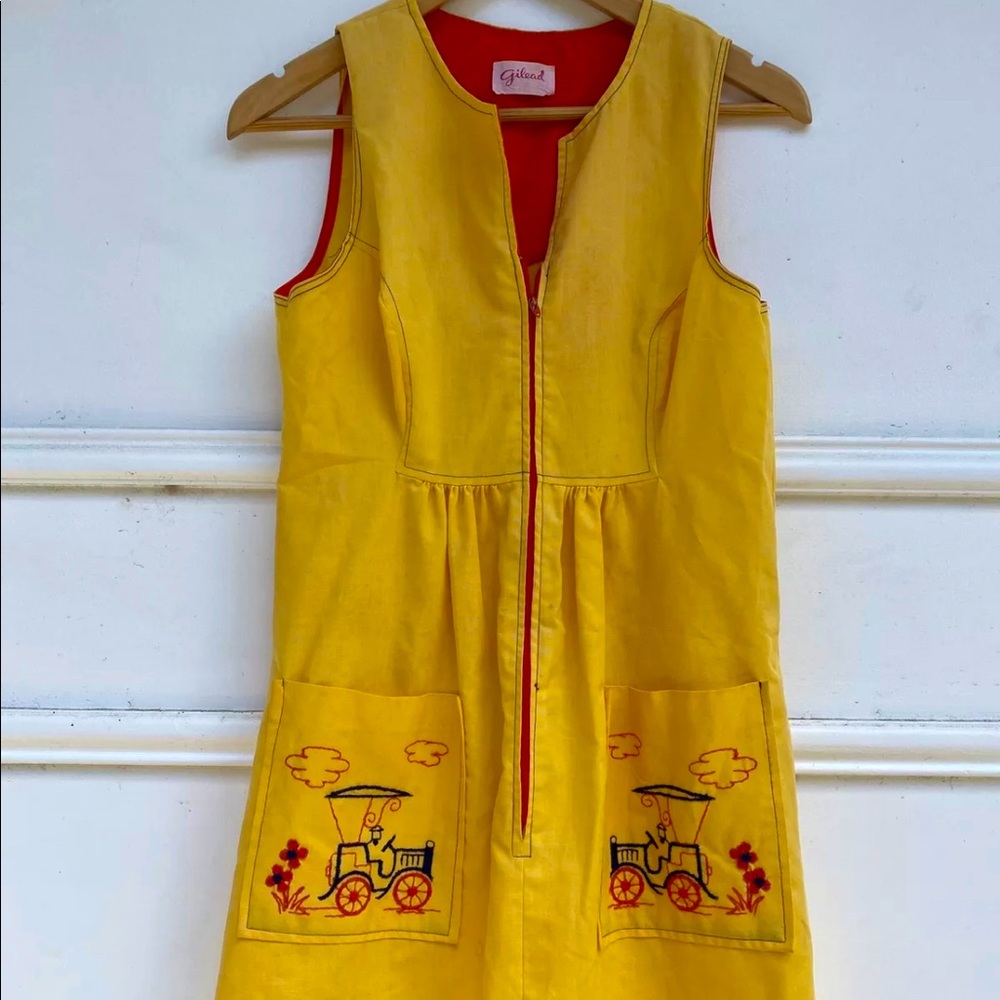 COPY - Vintage 70s Gillian cotton smock embroidered dress.
